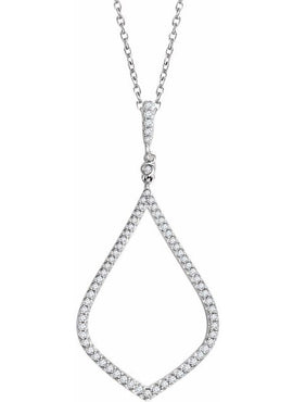14K White Gold 1/4 CTW Natural Diamond 18