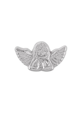 14K White Gold Praying Angel Lapel Pin