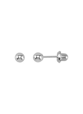 14K White Gold Inverness® 3 mm Ball Piercing Stud Earrings