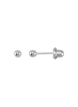 14K White Gold Inverness® 3 mm Ball Piercing Stud Earrings