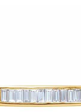 14K Yellow Gold 1/2 CTW Natural Diamond Baguette Bar 18