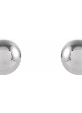 14K White Gold 3 mm Ball Stud Earrings