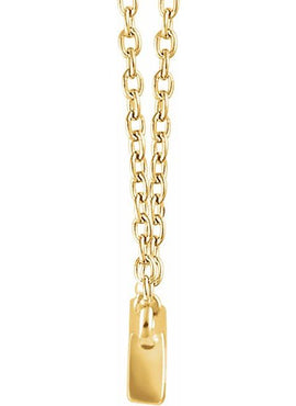 14K Yellow Gold 1/2 CTW Natural Diamond Baguette Bar 18