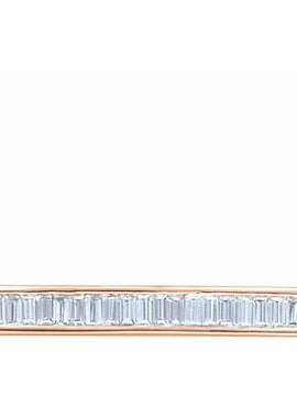 14K Yellow Gold 1/2 CTW Natural Diamond Baguette Bar 18