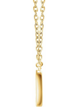 14K Yellow Gold 3/8 CTW Natural Diamond Rectangle 16-18