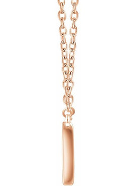 14K Yellow Gold 3/8 CTW Natural Diamond Rectangle 16-18