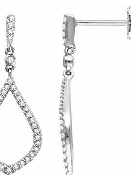 14K White Gold 1/4 CTW Natural Diamond Earrings