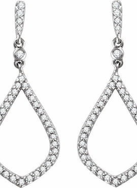 14K White Gold 1/4 CTW Natural Diamond Earrings
