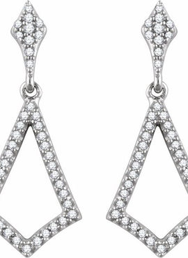 14K White Gold 1/4 CTW Natural Diamond Earrings