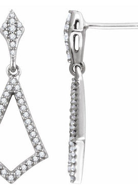 14K White Gold 1/4 CTW Natural Diamond Earrings