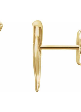 Platinum Horn Earrings