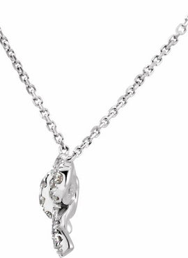 14K White Gold 1/6 CTW Natural Diamond Bow 18