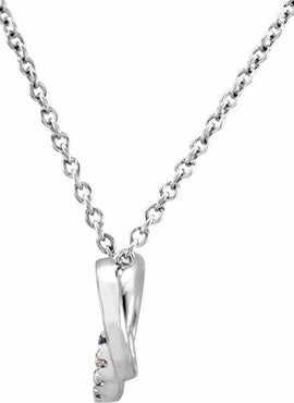 14K White Gold .06 CTW Natural Diamond Circle 18