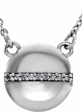 14K Yellow Gold .025 CTW Natural Diamond Circle 16