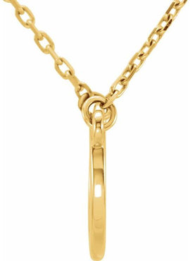 14K Yellow Gold Crescent 18
