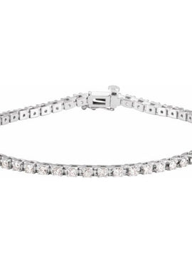 14K Rose Gold 2 1/4 CTW Natural Diamond Line 7 1/4