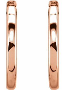 14K Rose Gold Hinged 29 mm Hoop Earrings