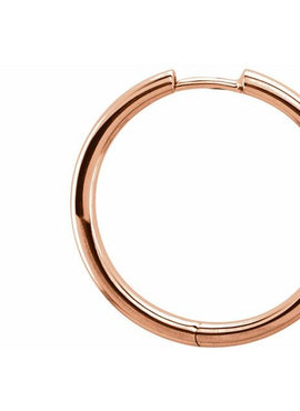 14K Rose Gold Hinged 29 mm Hoop Earrings