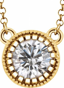 14K Yellow Gold Natural White Sapphire 