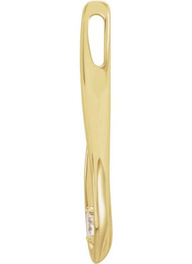14K White Gold 1/10 CTW Natural Diamond Freeform Pendant