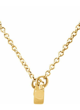 14K White Gold Freeform Bar 17 1/2