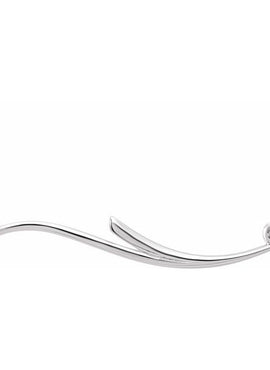 14K White Gold Curvilinear Bar 17 1/2