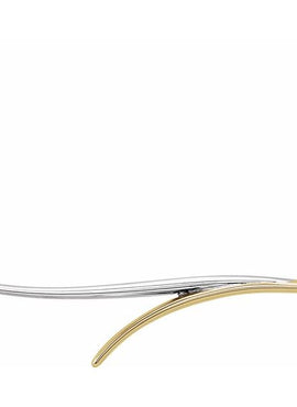 14K White/Yellow Gold Freeform Bar 16