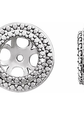 14K White Gold 5.5 mm ID Earring Jackets