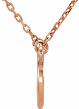 14K Yellow Gold Crescent 18