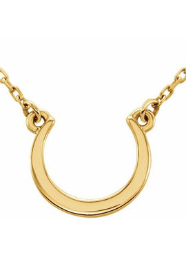 14K Yellow Gold Crescent 18