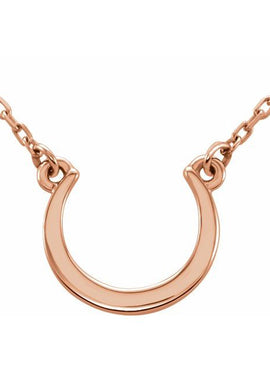 14K Yellow Gold Crescent 18