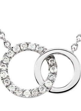 14K White Gold .06 CTW Natural Diamond Circle 18