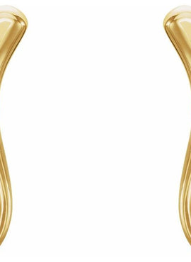 Platinum Horn Earrings