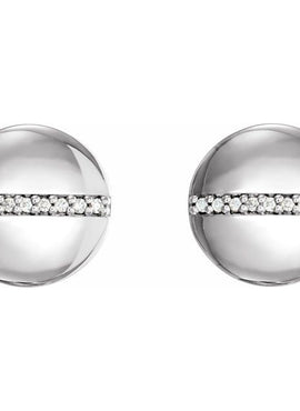 14K Yellow Gold .04 CTW Natural Diamond Circle Earrings