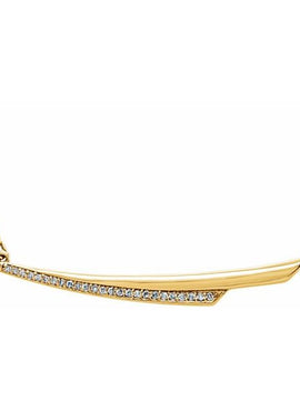 14K White Gold .08 CTW Natural Diamond Bar 17.5