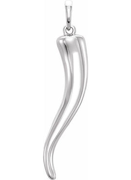 14K Yellow Gold Italian Horn Pendant