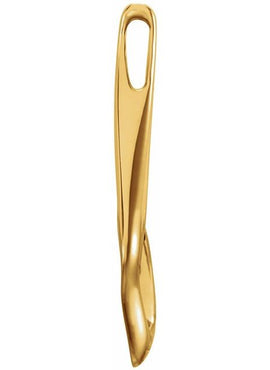 14K White Gold Freeform Pendant
