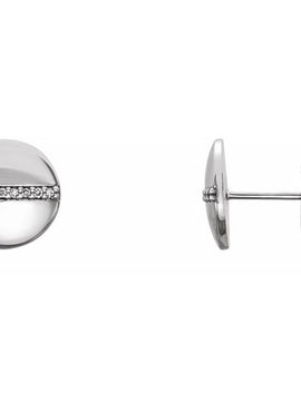 14K Yellow Gold .04 CTW Natural Diamond Circle Earrings