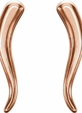 Platinum Horn Earrings