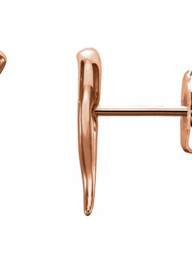 Platinum Horn Earrings