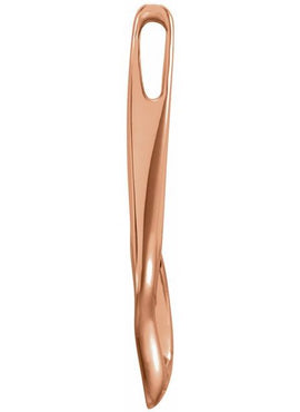 14K White Gold Freeform Pendant