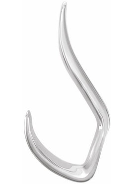 14K White Gold Freeform Pendant