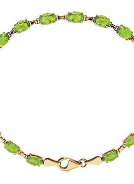 14K Yellow Gold Natural Mozambique Garnet 7 1/4