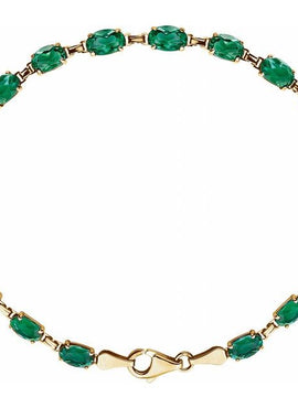 14K Yellow Gold Natural Mozambique Garnet 7 1/4