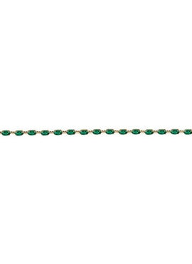 14K Yellow Gold Natural Mozambique Garnet 7 1/4