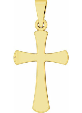 14K Rose Gold Cross Pendant