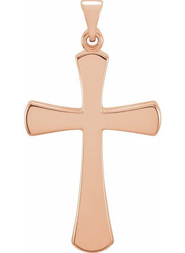 14K Rose Gold Cross Pendant