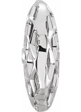 Platinum 1/2 CTW Natural Diamond Cage Pendant