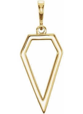 Platinum Geometric Pendant