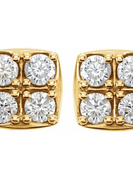 14K White Gold 1/2 CTW Natural Diamond Earrings